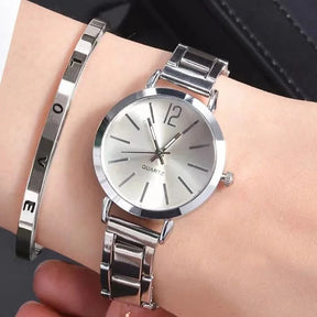 Womens Fashion Simple Digital Alloy Quartz Watch