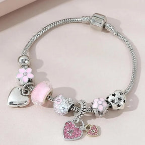 Obega Love Heart Flower Bracelet