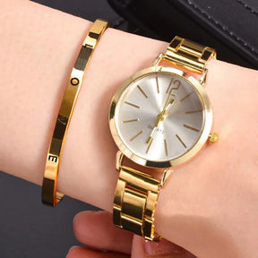 Womens Fashion Simple Digital Alloy Quartz Watch