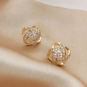 Light Luxury Zircon Stud Earrings