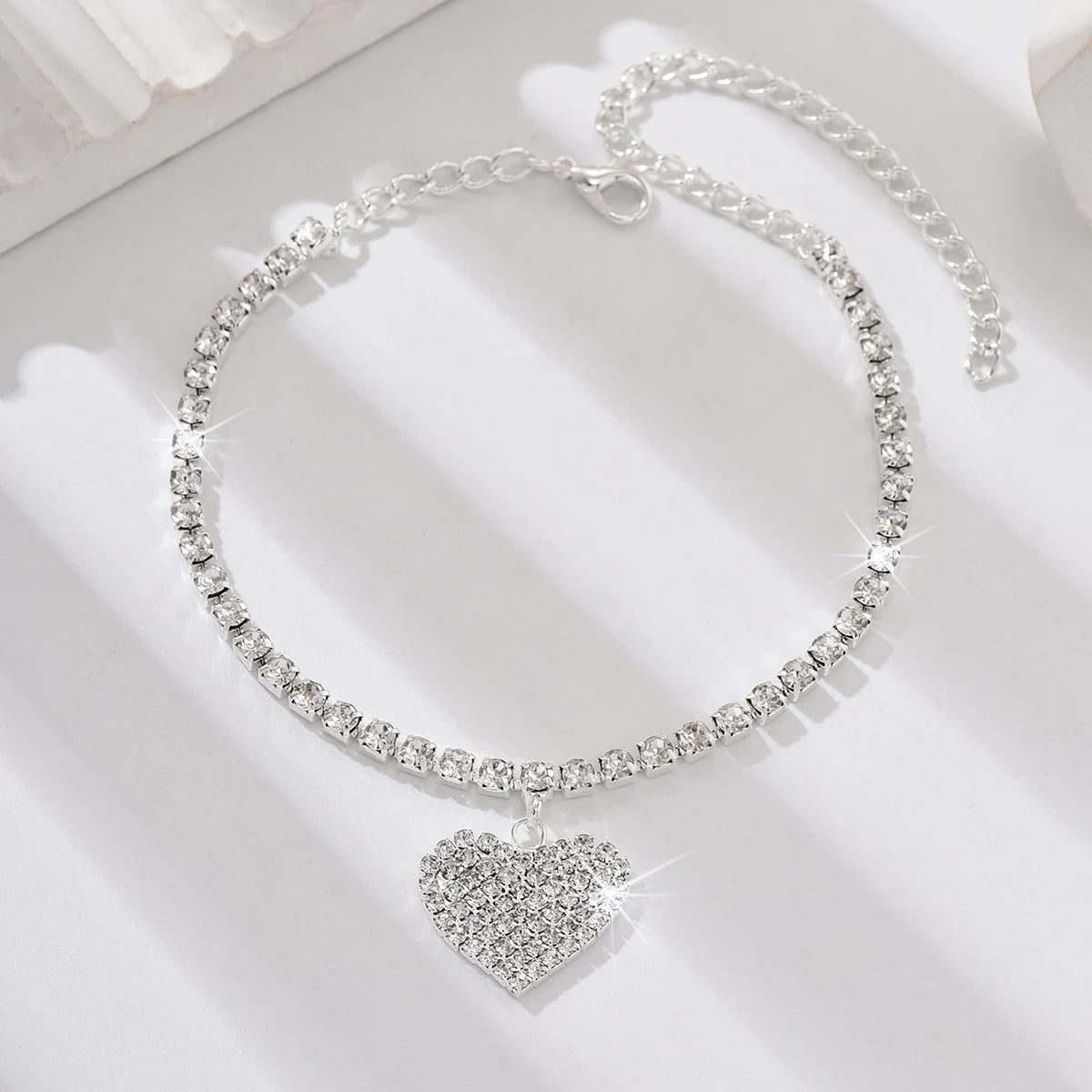 Diamond Love Foot Chain Bracelet