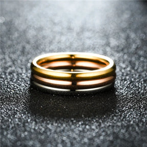 2mm Thin Stainless Steel Rings Rose Gold