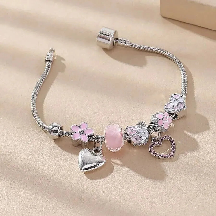 Obega Love Heart Flower Bracelet