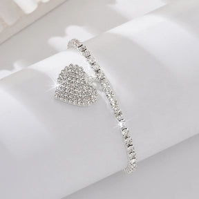 Diamond Love Foot Chain Bracelet