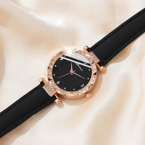 Womens Watches 5Pcs Set Luxury Rhinestone