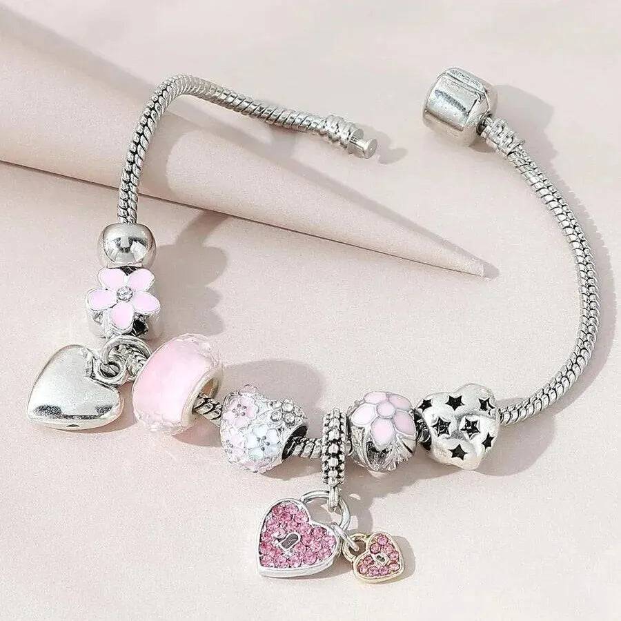 Obega Love Heart Flower Bracelet