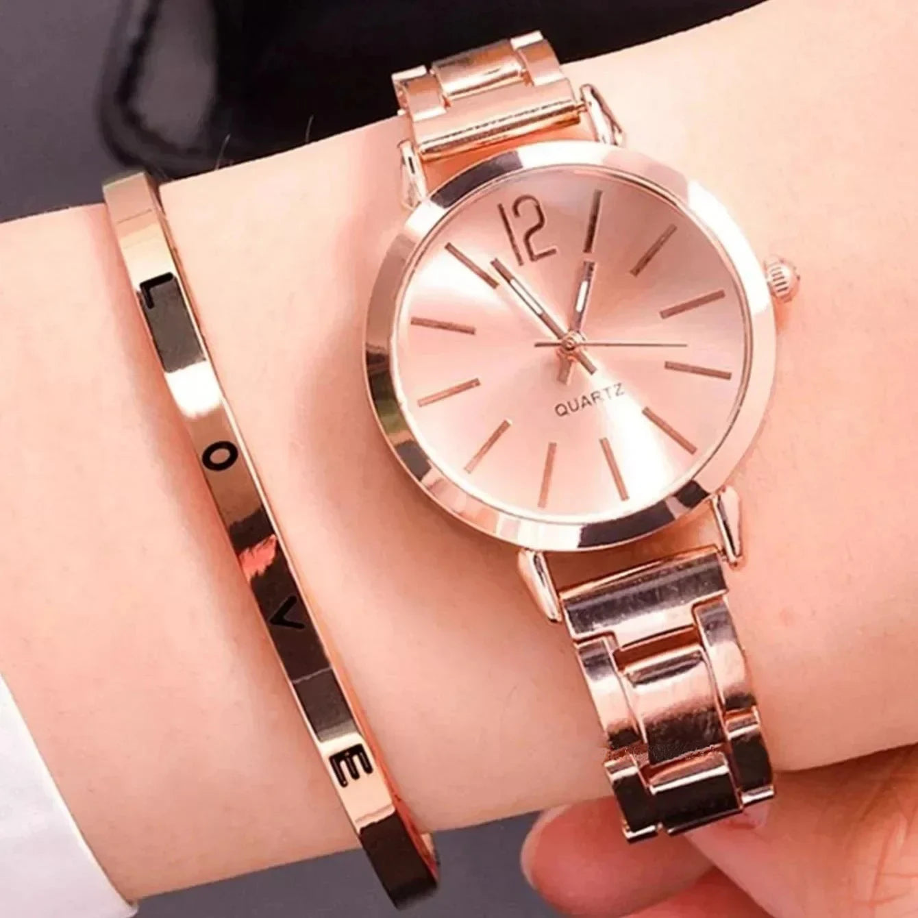 Womens Fashion Simple Digital Alloy Quartz Watch