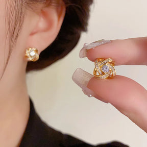 Light Luxury Zircon Stud Earrings