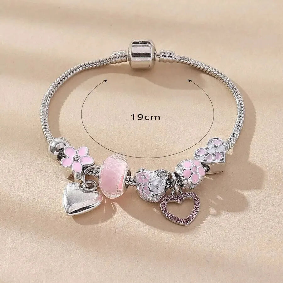 Obega Love Heart Flower Bracelet