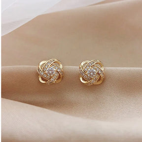 Light Luxury Zircon Stud Earrings