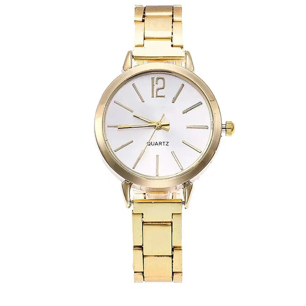 Womens Fashion Simple Digital Alloy Quartz Watch